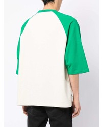 T-shirt girocollo stampata verde di FIVE CM
