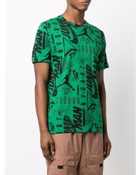 T-shirt girocollo stampata verde di Nike