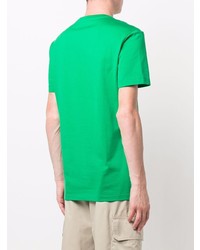 T-shirt girocollo stampata verde di Versace