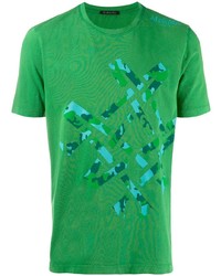 T-shirt girocollo stampata verde di Mr & Mrs Italy