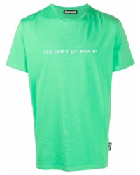 T-shirt girocollo stampata verde di Nasaseasons