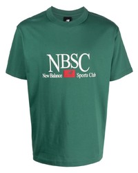 T-shirt girocollo stampata verde di New Balance