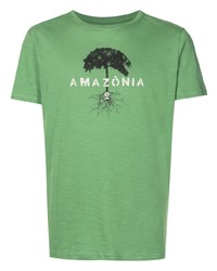 T-shirt girocollo stampata verde di OSKLEN