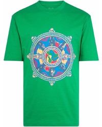 T-shirt girocollo stampata verde di Palace
