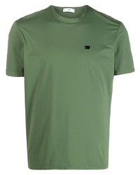 T-shirt girocollo stampata verde di PMD