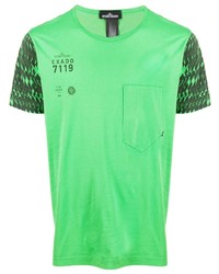 T-shirt girocollo stampata verde di Stone Island Shadow Project