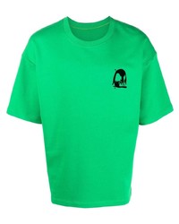 T-shirt girocollo stampata verde di Styland