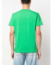 T-shirt girocollo stampata verde di Walter Van Beirendonck
