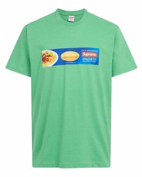 T-shirt girocollo stampata verde di Supreme