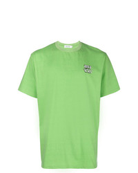 T-shirt girocollo stampata verde di Used Future