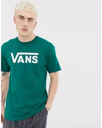 T-shirt girocollo stampata verde di Vans