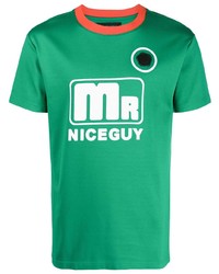 T-shirt girocollo stampata verde di Viktor & Rolf