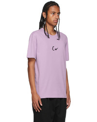 T-shirt girocollo stampata viola chiaro di Moncler Genius
