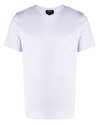 T-shirt girocollo stampata viola chiaro di A.P.C.