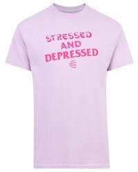 T-shirt girocollo stampata viola chiaro di Anti Social Social Club