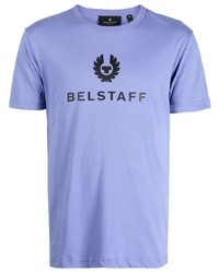T-shirt girocollo stampata viola chiaro di Belstaff