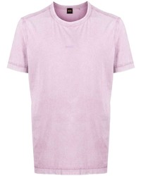 T-shirt girocollo stampata viola chiaro di BOSS