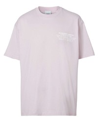 T-shirt girocollo stampata viola chiaro di Burberry