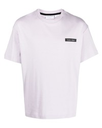 T-shirt girocollo stampata viola chiaro di Calvin Klein
