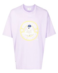 T-shirt girocollo stampata viola chiaro di Chocoolate