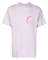 T-shirt girocollo stampata viola chiaro di Clot