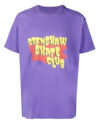 T-shirt girocollo stampata viola chiaro di CRENSHAW SKATE CLUB