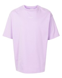 T-shirt girocollo stampata viola chiaro di Drôle De Monsieur