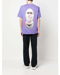 T-shirt girocollo stampata viola chiaro di Ih Nom Uh Nit
