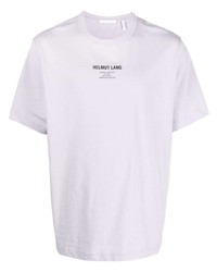 T-shirt girocollo stampata viola chiaro di Helmut Lang