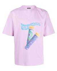 T-shirt girocollo stampata viola chiaro di Jacquemus
