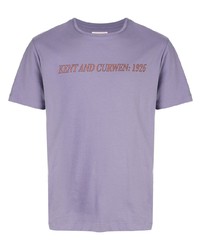 T-shirt girocollo stampata viola chiaro di Kent & Curwen