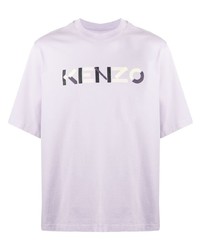 T-shirt girocollo stampata viola chiaro di Kenzo