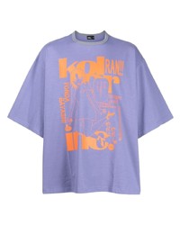 T-shirt girocollo stampata viola chiaro di Kolor