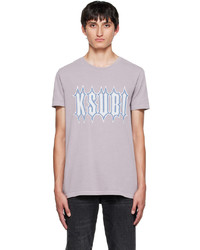 T-shirt girocollo stampata viola chiaro di Ksubi