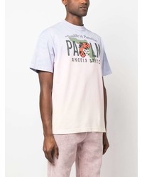 T-shirt girocollo stampata viola chiaro di Palm Angels