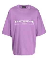 T-shirt girocollo stampata viola chiaro di Mastermind World