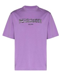 T-shirt girocollo stampata viola chiaro di Missoni