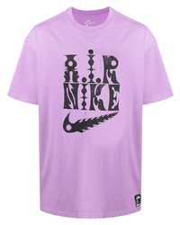 T-shirt girocollo stampata viola chiaro di Nike