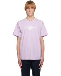T-shirt girocollo stampata viola chiaro di Noah
