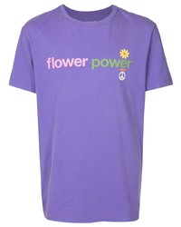 T-shirt girocollo stampata viola chiaro di OSKLEN