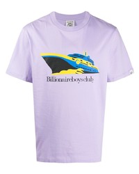 T-shirt girocollo stampata viola chiaro di Pleasures
