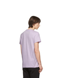 T-shirt girocollo stampata viola chiaro di Balmain
