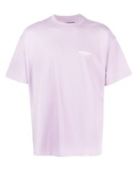 T-shirt girocollo stampata viola chiaro di Represent