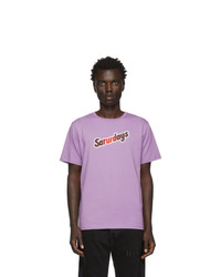 T-shirt girocollo stampata viola chiaro di Saturdays Nyc