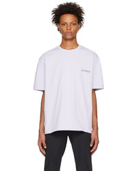 T-shirt girocollo stampata viola chiaro di Solid Homme