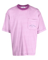 T-shirt girocollo stampata viola chiaro di Stone Island