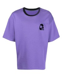 T-shirt girocollo stampata viola chiaro di Styland