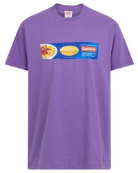 T-shirt girocollo stampata viola chiaro di Supreme