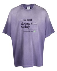 T-shirt girocollo stampata viola chiaro di Vetements