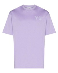 T-shirt girocollo stampata viola chiaro di Y-3